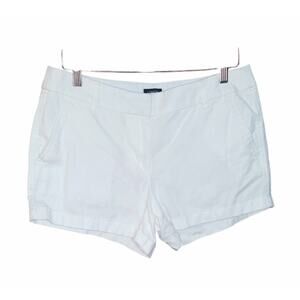 J. Crew Womens 3.5 Classic Chino White Shorts Side Slant Pockets Size 8
